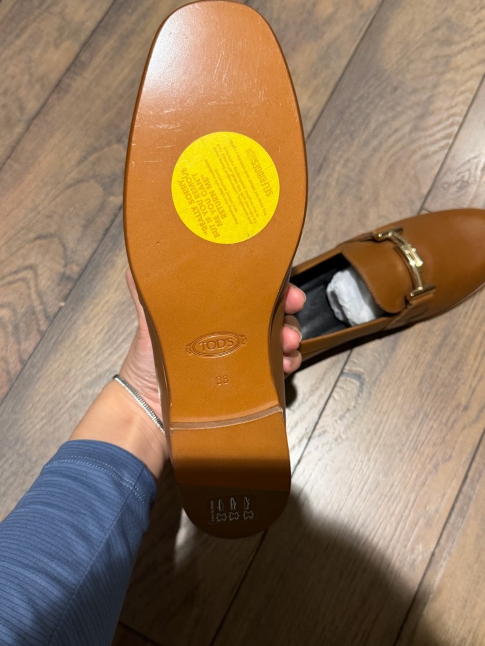 TOD'S Leather Loafers in Brown 38 - Picture 5 of 5